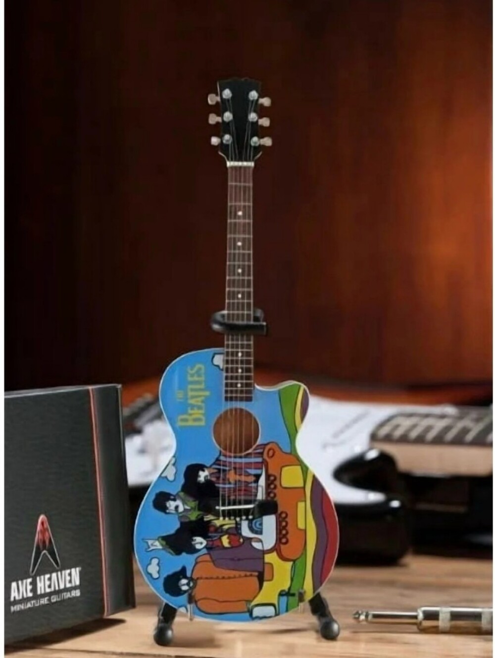 AXE HEAVENYellow Submarine 10 Inch Miniature Acoustic Guitar Collectors - Picture 3 of 5